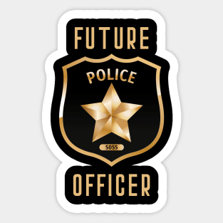 Future Police Officer Kids Dream Jobs Funny School Aesthetic Sticker